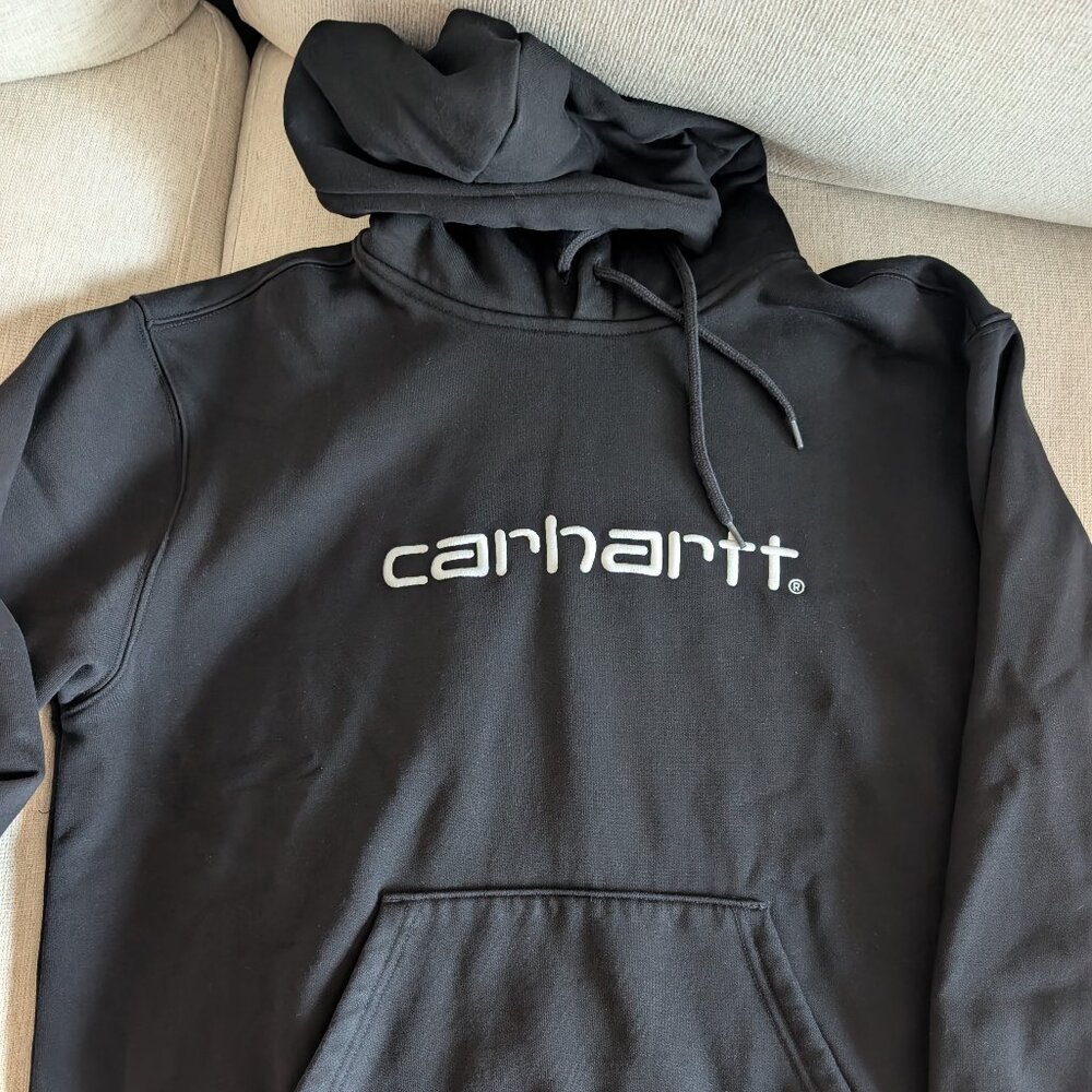 Carhartt - Size L, Black Heavyweight Hoodie - Men's